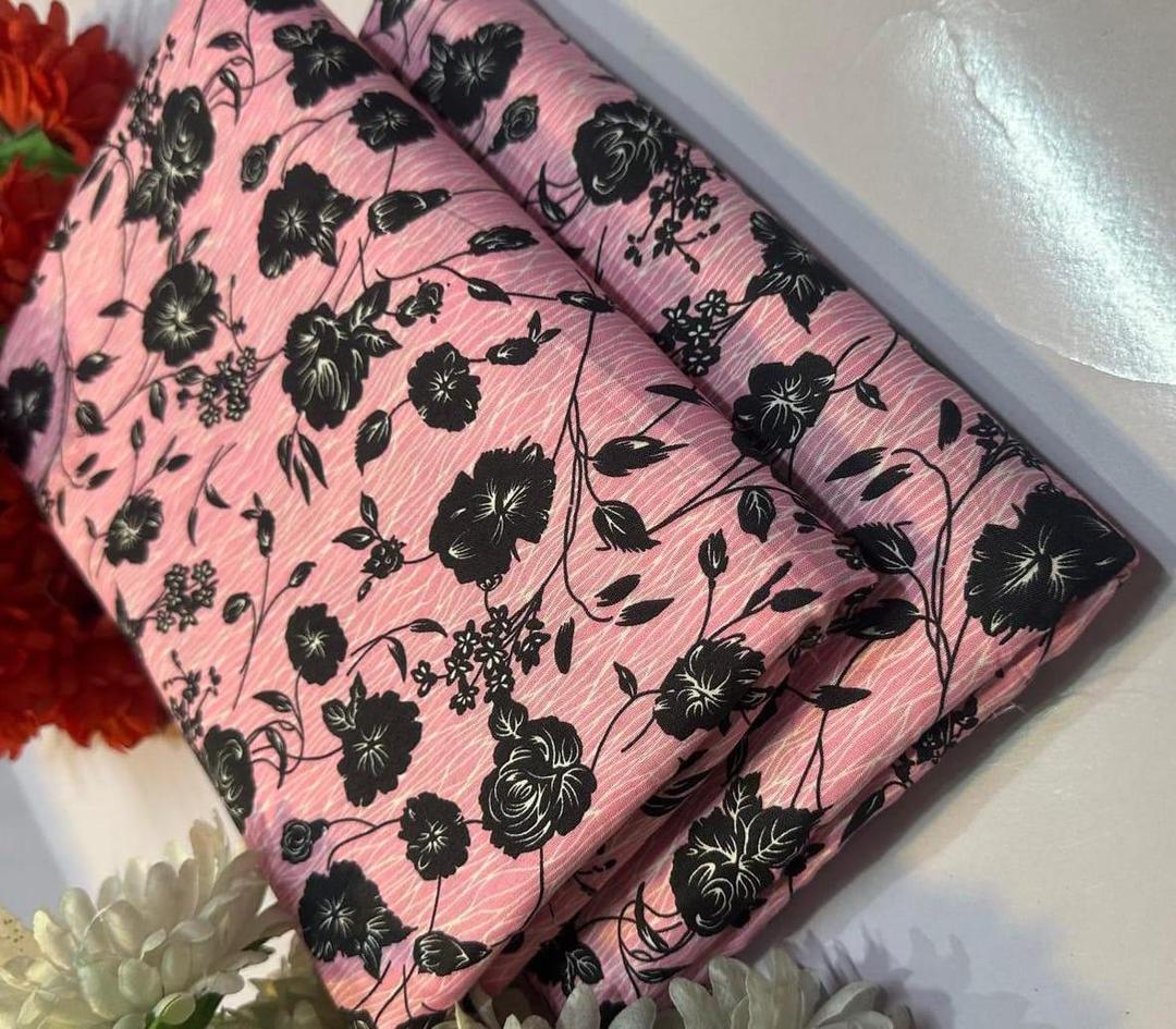 2PC WOMEN UNSTITCHED PRINTED SUIT