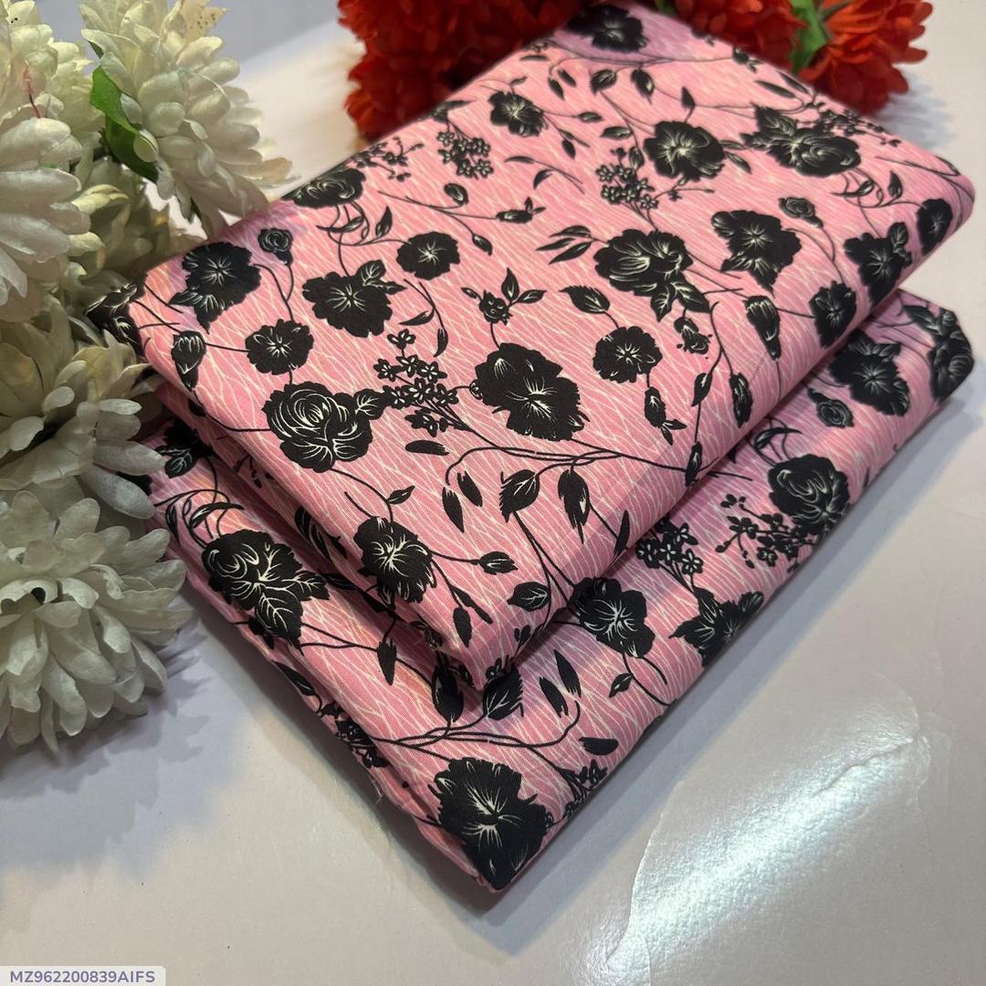 2PC WOMEN UNSTITCHED PRINTED SUIT