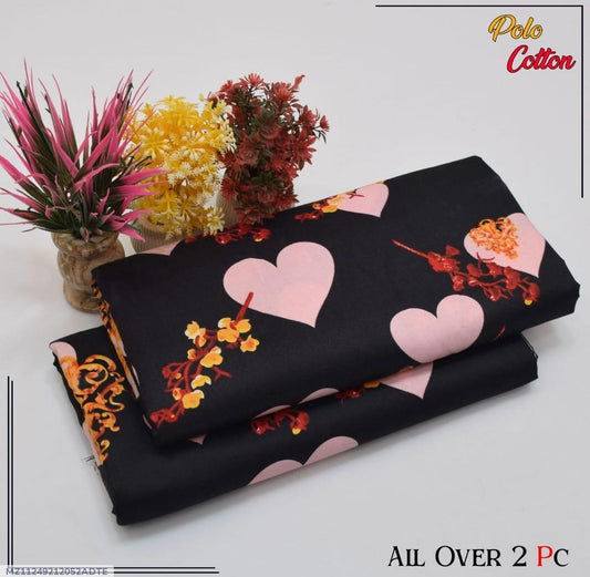 2 PC WOMEN UNSTITCHED PRINTED SUIT