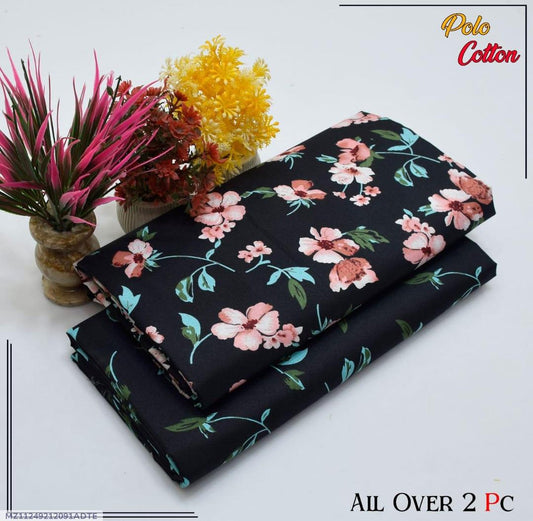 2PC WOMEN UNSTITCHED PRINTED SUIT
